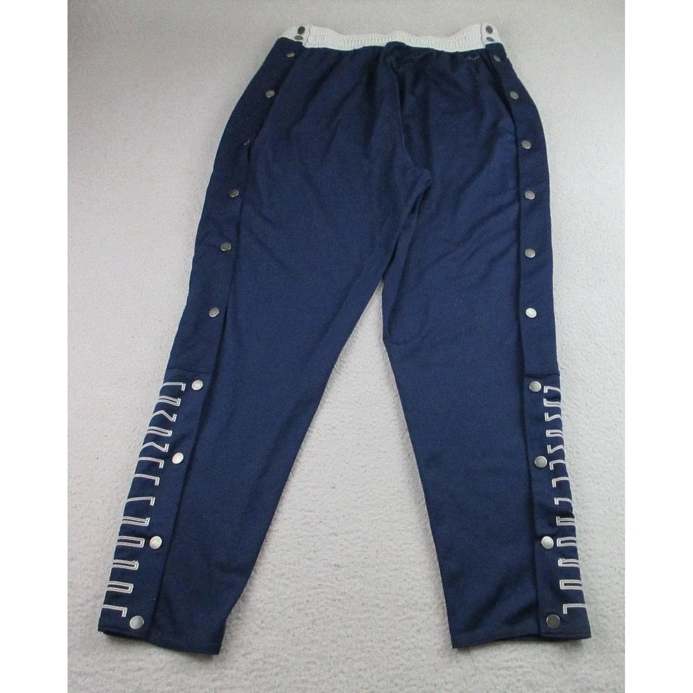 Jordan Pants Mens Large Navy Dri-FIT Snap Button Tear Away Warm Up AH1551-410‎
